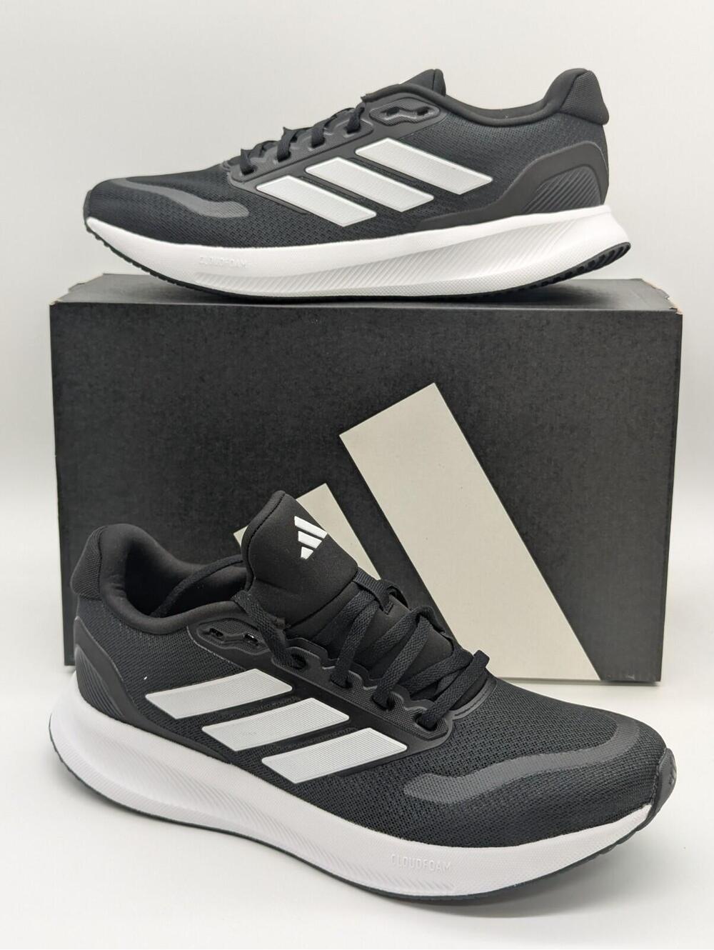 Women's Size 9 Adidas Runfalcon 5 Black White IH7759 Running Athletic Shoes New